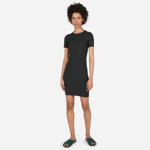 Everlane Pima Rib Black Tee Dress